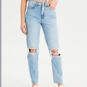 AE Ripped Mom Straight Jeans